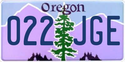 OR license plate 022JGE