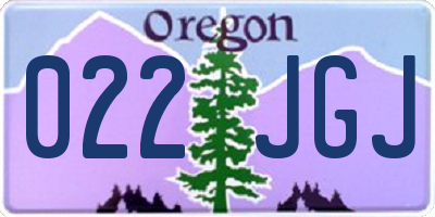 OR license plate 022JGJ