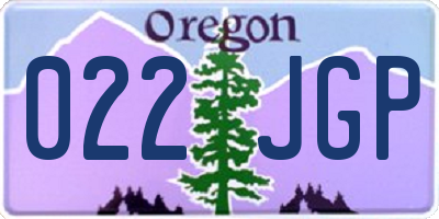 OR license plate 022JGP