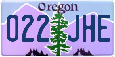 OR license plate 022JHE