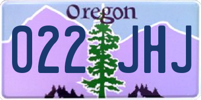 OR license plate 022JHJ