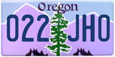 OR license plate 022JHO