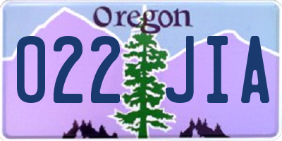 OR license plate 022JIA
