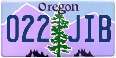 OR license plate 022JIB