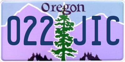 OR license plate 022JIC