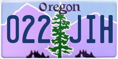 OR license plate 022JIH