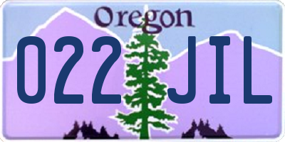 OR license plate 022JIL