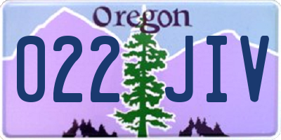 OR license plate 022JIV