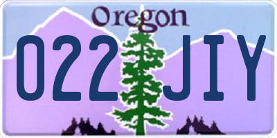 OR license plate 022JIY