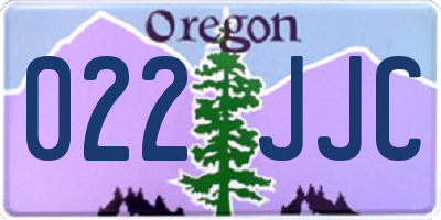 OR license plate 022JJC