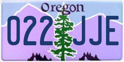 OR license plate 022JJE