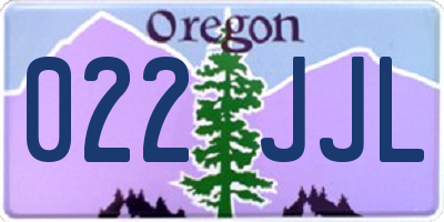 OR license plate 022JJL