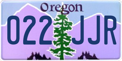 OR license plate 022JJR