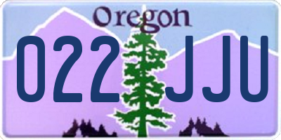 OR license plate 022JJU