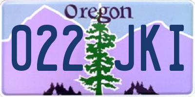 OR license plate 022JKI