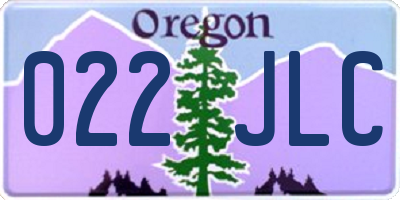 OR license plate 022JLC