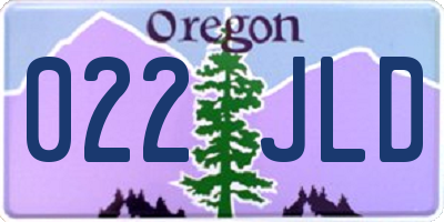 OR license plate 022JLD