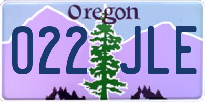 OR license plate 022JLE