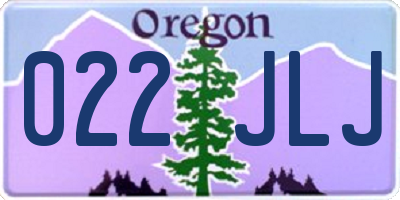 OR license plate 022JLJ