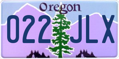 OR license plate 022JLX