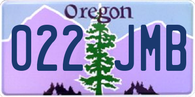 OR license plate 022JMB