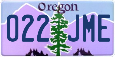 OR license plate 022JME