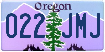 OR license plate 022JMJ