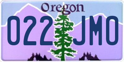 OR license plate 022JMO