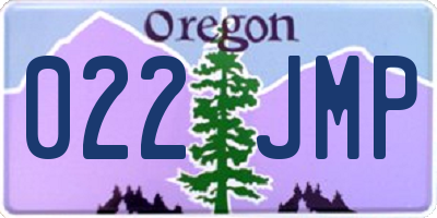 OR license plate 022JMP