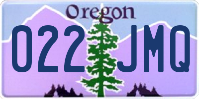 OR license plate 022JMQ