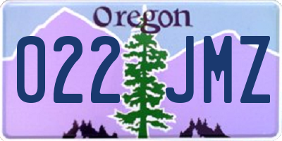 OR license plate 022JMZ