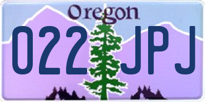 OR license plate 022JPJ