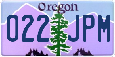 OR license plate 022JPM