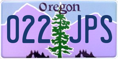 OR license plate 022JPS