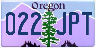 OR license plate 022JPT