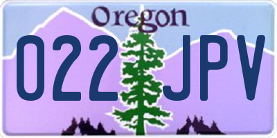 OR license plate 022JPV
