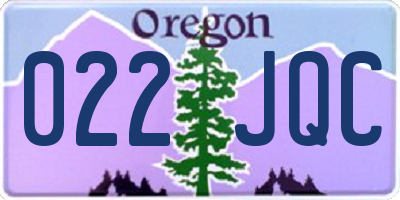 OR license plate 022JQC