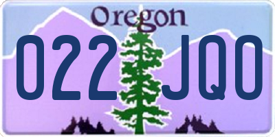 OR license plate 022JQO