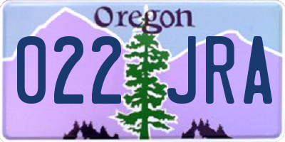 OR license plate 022JRA
