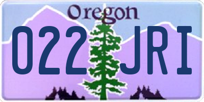 OR license plate 022JRI