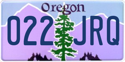 OR license plate 022JRQ