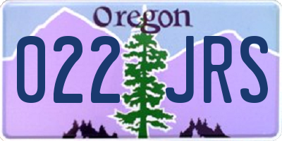 OR license plate 022JRS