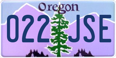 OR license plate 022JSE