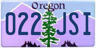 OR license plate 022JSI