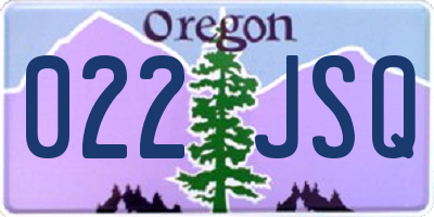 OR license plate 022JSQ