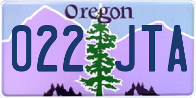 OR license plate 022JTA