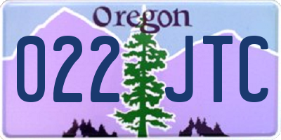 OR license plate 022JTC