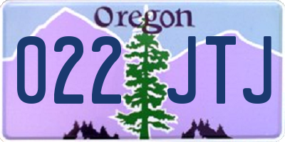 OR license plate 022JTJ