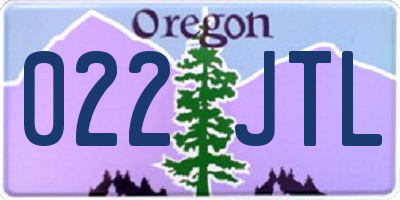 OR license plate 022JTL
