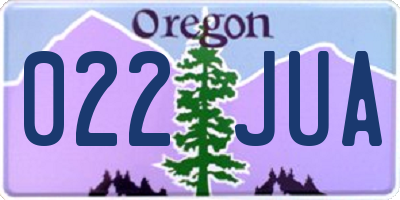 OR license plate 022JUA